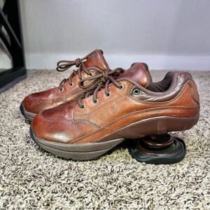 Z-Coil Men's Size 9 Freedom Classic Brown Leather Lace-up Spring Comfort Shoes